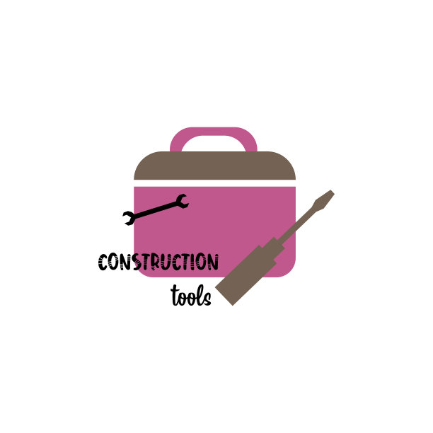 袋和螺丝刀标志图标建设设计图片下载