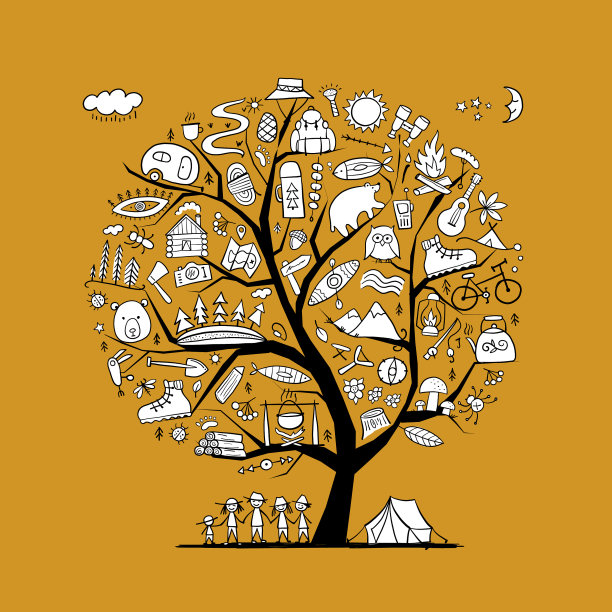 世界旅游日森林和山地旅游图片下载