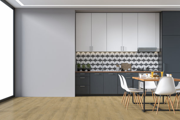 现代厨房和餐厅库存照片图片下载