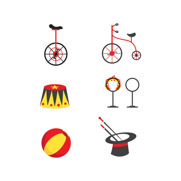 马戏元素设计图片下载