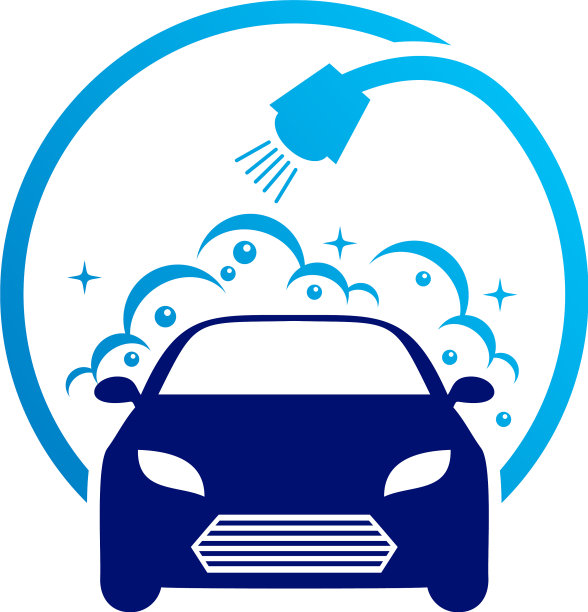 洗车标志模板创意汽车标志设计图片下载