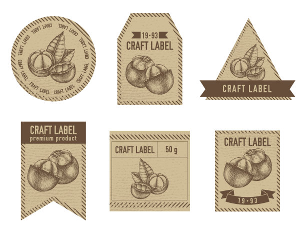 工艺标签与复古设计图片下载