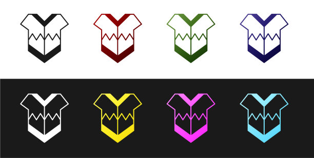 设置传统的墨西哥雨披服装图标图片下载