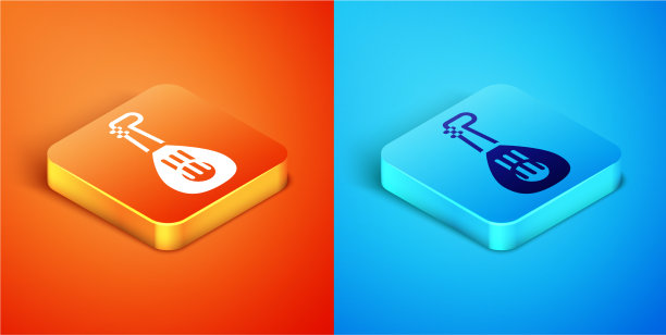 等距乐器琵琶图标隔离上图片下载