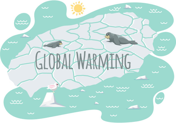 海象躺在冰附近的字母图片下载