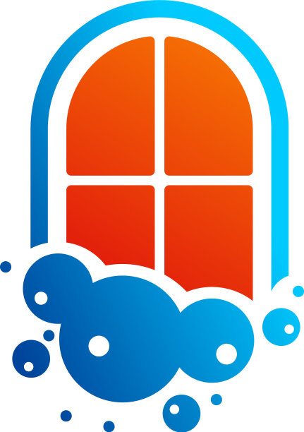 窗口清洁标志模板创意清洁标志图片下载