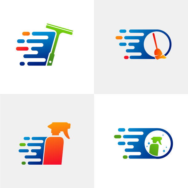 设置快速清洁标志模板创意清洁图片下载