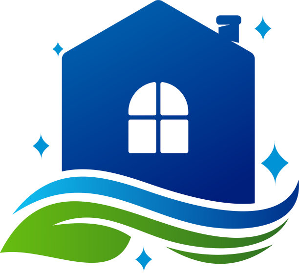 自然清洁房屋标志模板创意清洁图片下载