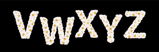 爆米花字母表第5部分设置图片下载