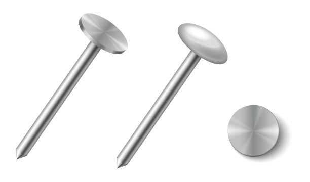 新的金属钉固定铬钢建筑图片下载