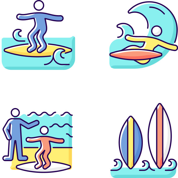 冲浪RGB颜色图标设置图片下载