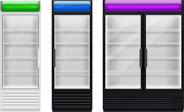现实的空冰箱商店冰箱冷冻图片下载