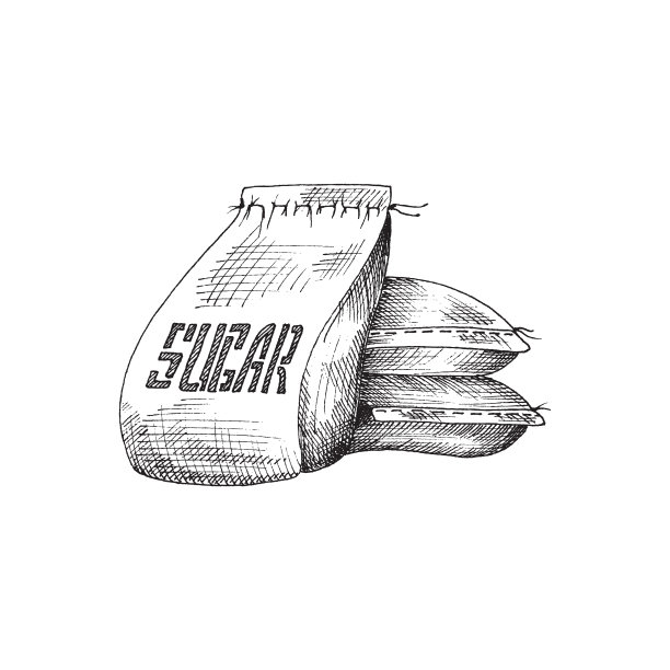 用糖雕刻的帆布袋或袋子堆起来图片下载