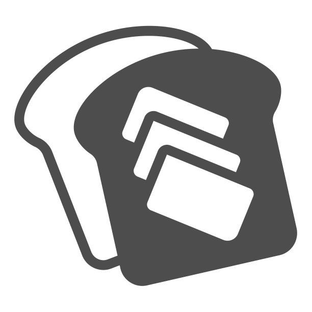 吐司面包与黄油固体图标图片下载