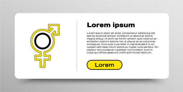 线性别图标孤立在白色背景上图片下载