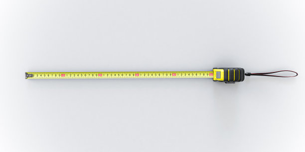 在白色背景上隔离的卷尺图片下载