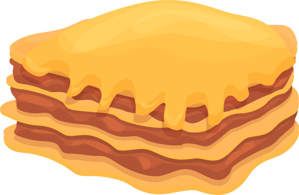 奶酪千层面图标卡通面食图片下载