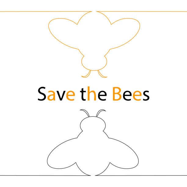 把蜜蜂画在一条线上图片下载