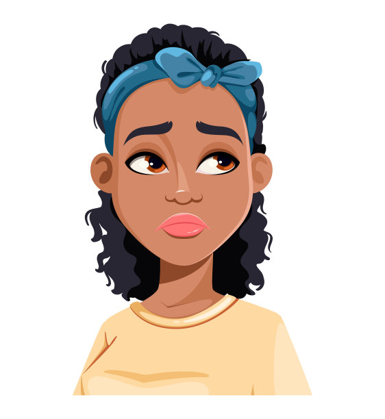 非裔美国妇女的面部表情图片下载