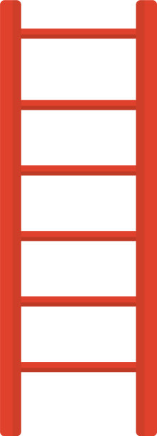 红色阶梯图标图片下载