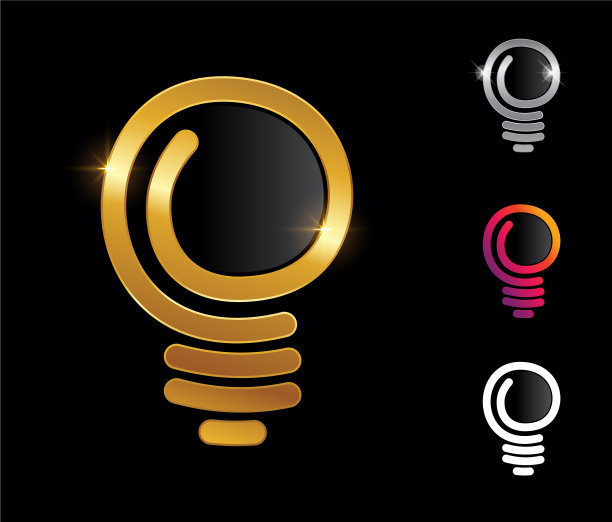 金色的灯泡的迹象图片下载