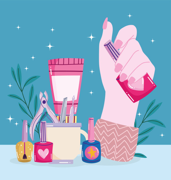 手握指甲油图片下载