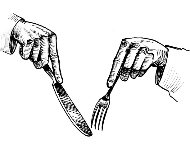 手拿刀叉图片下载