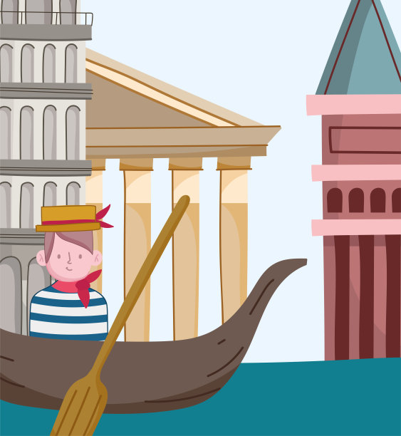 意大利威尼斯的贡多拉图片下载