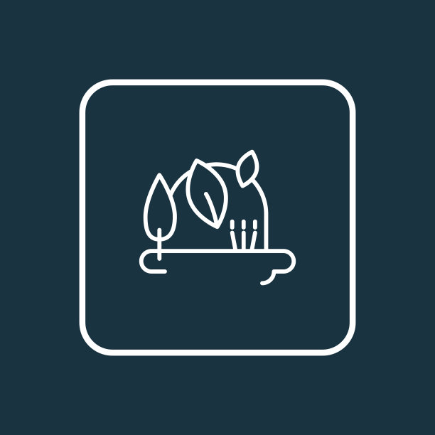 植物图标线条象征优质隔离图片下载