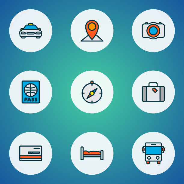 探索图标彩色线设置指南针图片下载