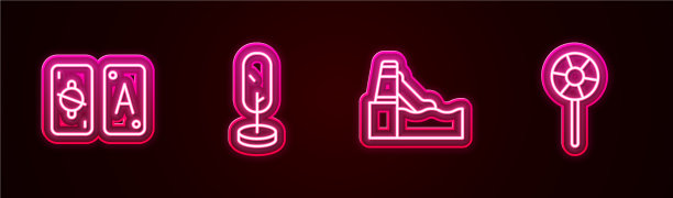 设行塔罗牌树水滑梯和图片下载