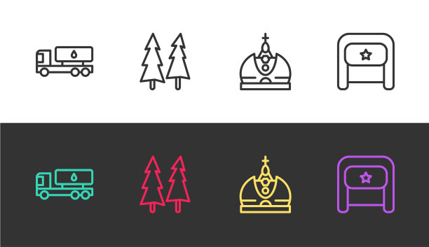 集线油罐车圣诞树国王皇冠图片下载