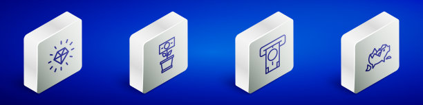 在花盆中设置等距线菱形钱树图片下载