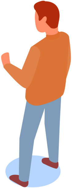 男主角穿着西装，站在那里向前看。孤立在白色背景下的商人图片下载