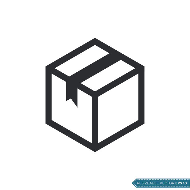 盒子包装图标矢量模板平面设计图片下载