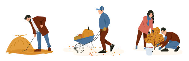 一群年轻人正在收获图片下载