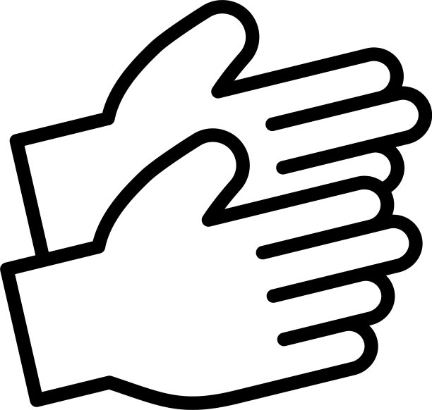 拍手鼓励图标大纲拍手图片下载