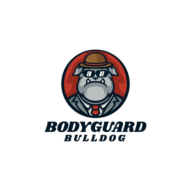 标志、保镖、斗牛犬、吉祥物卡通风格图片下载