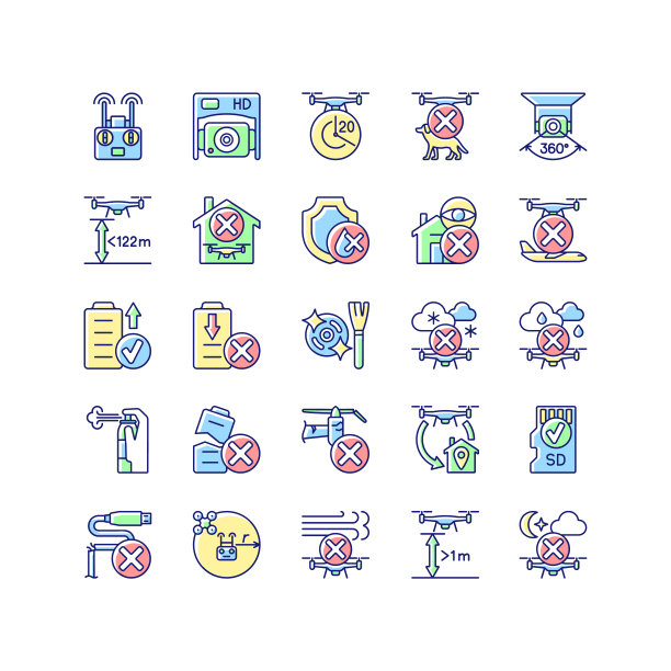 无人机使用RGB颜色手动标签图标设置图片下载