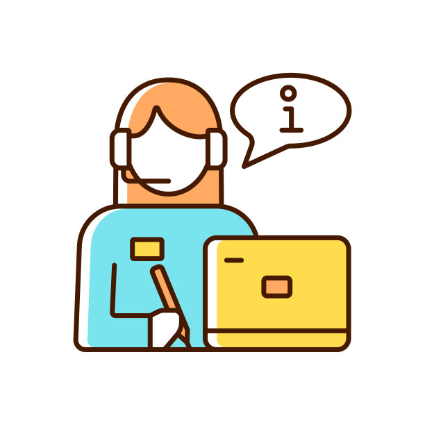 接待员RGB颜色图标图片下载