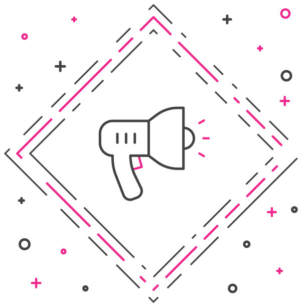 线警察喇叭图标隔离在白色图片下载