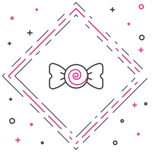 线糖果图标孤立在白色背景图片下载