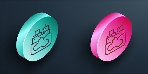 等距线失事的油轮图标图片下载