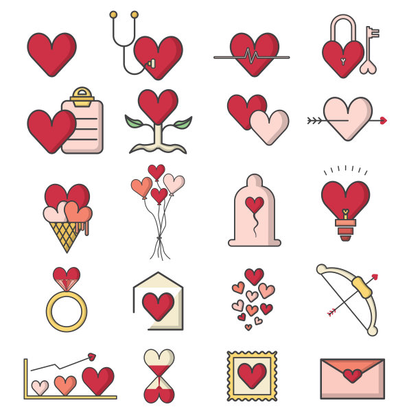 心形图标图片下载