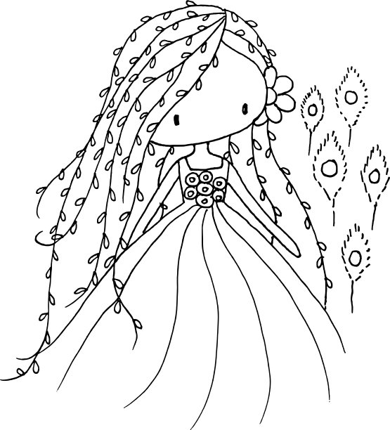 向量卡通男孩女孩花动物鸟狗猫熊图片下载