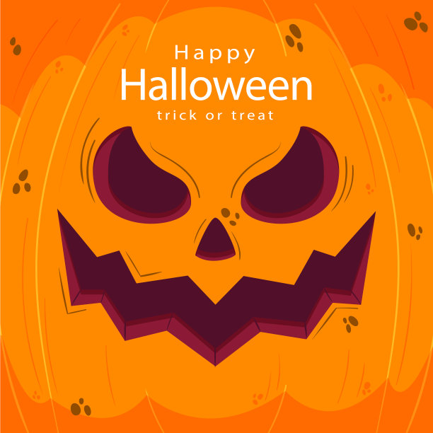 手绘万圣节背景矢量插图图片下载