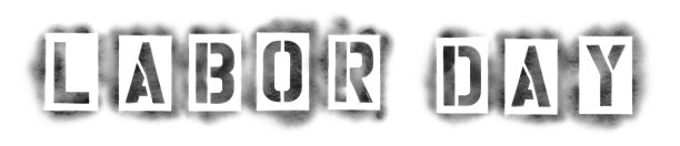 劳动节文字在喷漆模板上隔离在白色上图片下载