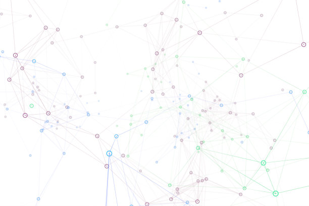 多色网络隔离在白色背景上图片下载