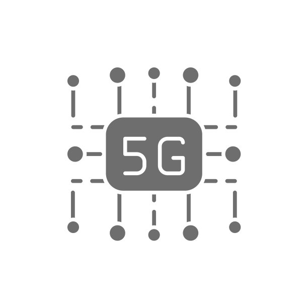 5g网络技术无线芯片灰色图标图片下载