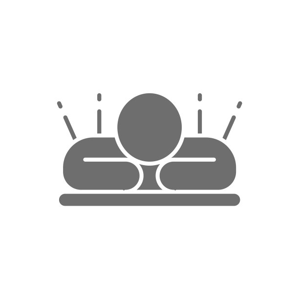 身体针灸按摩灰色图标孤立上图片下载